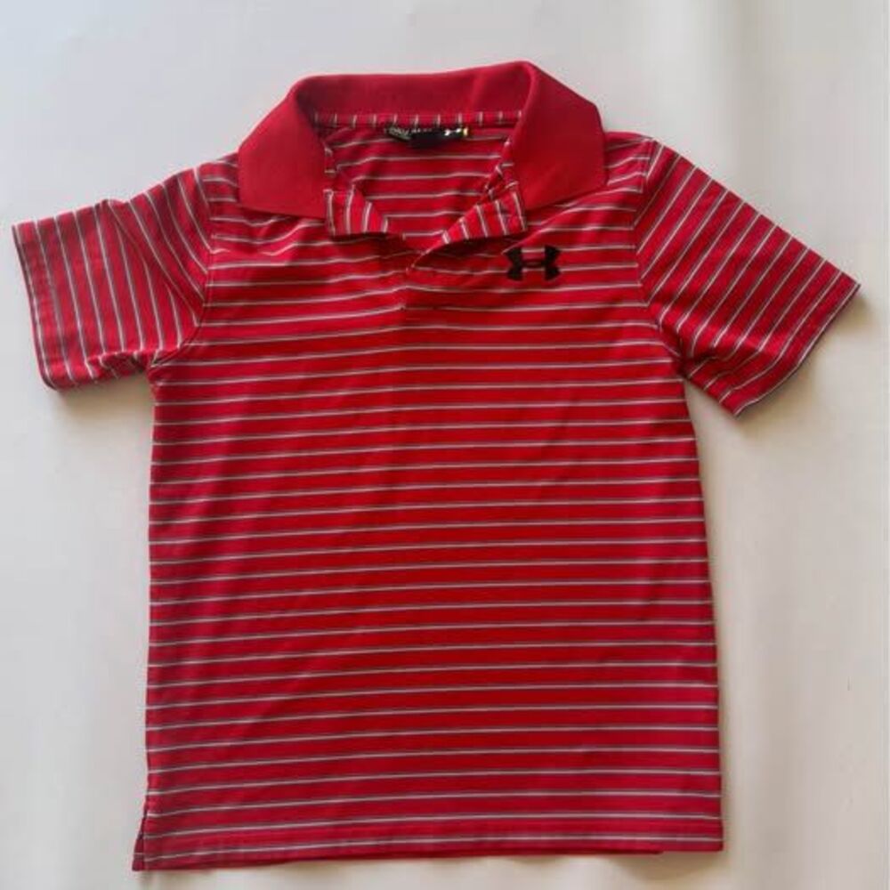 Under Armour Boys Red Polo